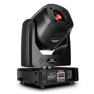 SHEHDS Moving Head Light LED 80W Spotlights with 8 Gobos DJ Lights 3-Facet Rotatable Prism Electronic Focus Sound Activated DMX Control Stage Light for Holiday Disco Club Party Wedding