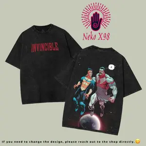 Thragg Viltrumite Invincible Universe v2 , Invincible ss4 Comics T-Shirt, TV Show Comics Washed T-shirt invincible war graphic tee Menswear streetwear lover  Oversized Top