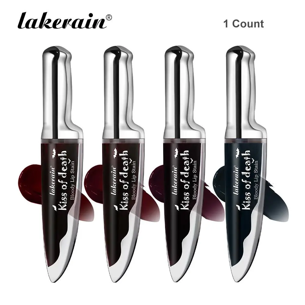 Long-Lasting Lip Tint Set, 1 Piece Matte Color-Changing Lip Gloss, Highly Pigmented, Waterproof & Smudge-Proof Lip Stain, Long-wear for Mysterious & Alluring Makeup, 4 Shades for All Skin Tones, Lipstick Makeup, Matte Lip Glaze, Matte Lipsticks