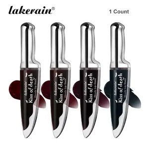 Long-Lasting Lip Tint Set, 1 Piece Matte Color-Changing Lip Gloss, Highly Pigmented, Waterproof & Smudge-Proof Lip Stain, Long-wear for Mysterious & Alluring Makeup, 4 Shades for All Skin Tones, Lipstick Makeup, Matte Lip Glaze