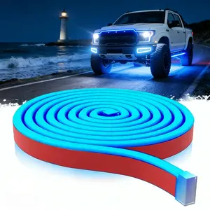 RGB LED Car Underglow Light Strip, Flexible Waterproof Neon Rope Lights for Truck SUV Underbody, Exterior Ambient Lighting Kit