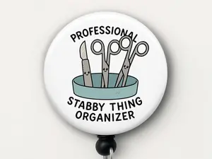 Funny Surgical Badge Reel: OR Nurse Gift, Scrub Tech ID Holder