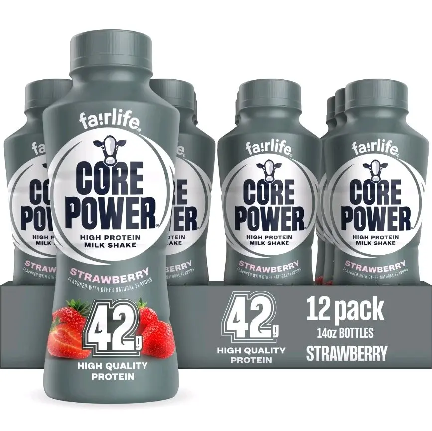 Core Power Strawberry 42 gr Sport Protein Shake, 14 fl oz, 12-Pack