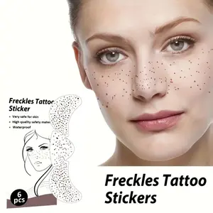Tatuajes de pecas Pegatinas de tatuaje a prueba de sudor Maquillaje duradero Fiesta en Europa y Estados Unidos Pegatinas de pecas Moda Personalidad Pecas