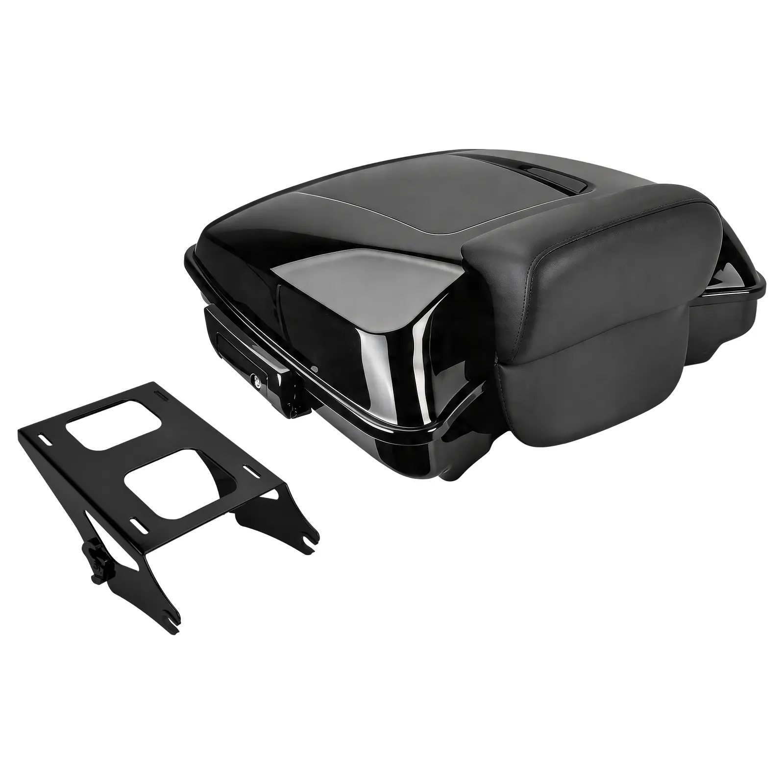 7.5 Inch Razor Trunk With Passenger Backrest Pad And Rack Mount Fit For Touring FLHT 2014 2025 Motorcycle Storage And Comfort Modification Parts