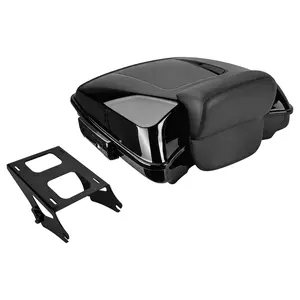 7.5 Inch Razor Trunk With Passenger Backrest Pad And Rack Mount Fit For Touring FLHT 2014 2025 Motorcycle Storage And Comfort Modification Parts