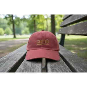 Vintage Corduroy Embroidered Cap – 'COTTÜ' Retro Dad Hat
