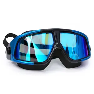 New anti fog swimming goggles, eye suction, waterproof, high-definition adult male and female universal large frame swimming goggles large frame swimming goggles