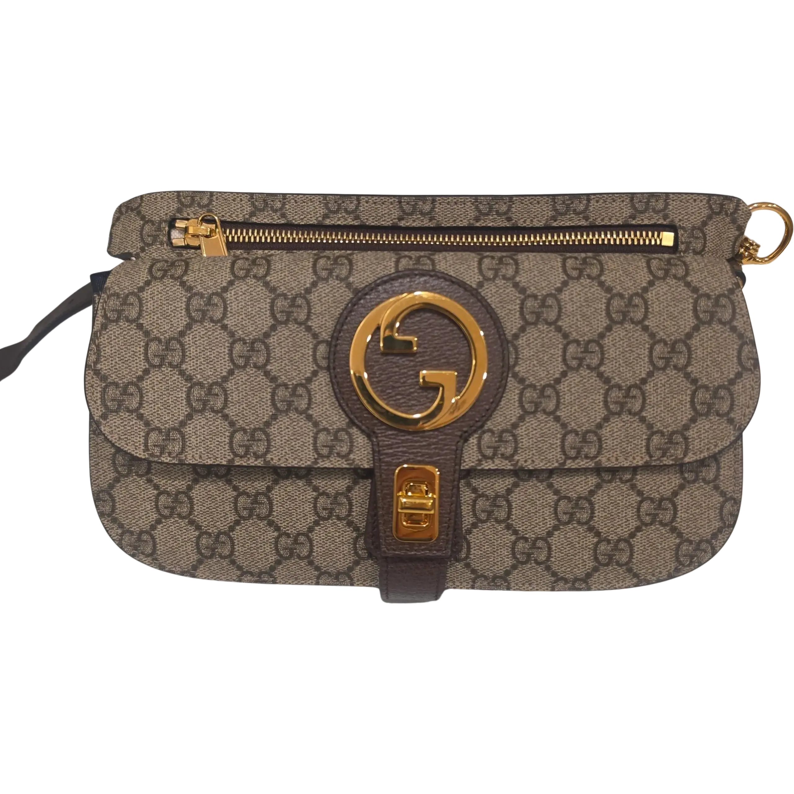 Pre-owned GUCCI Calfskin Belt Bags Blondie GG Supreme Belt Bag L1026