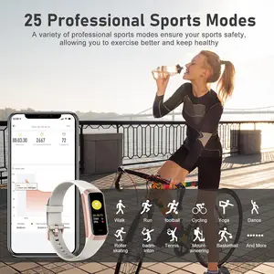 Unisex Smart Fitness Watch Heart Rate Sleep Monitor Step Calorie Counter AMOLED Touch Screen Sports Activity Tracker