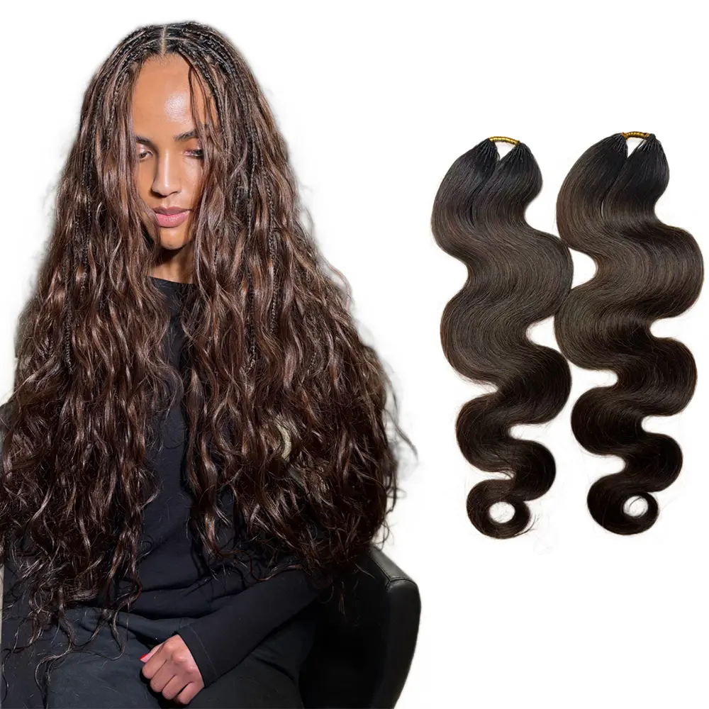 Body Wave Feather Crochet Human Hair Extensions 2pack 100 Roots Dark Brown Color  #1B/4 Knotless Pre-Separated Crochet Braid Hair Extensions Human Hair Omber Color#1B/4 Feather Crochet Hair Extensions Ombre Crochet Hair 1b/4 Ombre Braiding Hair Curly Wavy