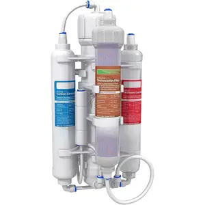 RO Buddie 4-Stage Reverse Osmosis Deionization Water Filter System RO/DI Filtration Units for Aquarium, 50 GPD
