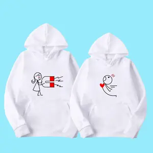 Loves Matching Couple Sublimation Hoodie - Athletic Style High-quality Polyester Material All Seasons Unisex Design Shiny Gold Design for Outdoor Activities