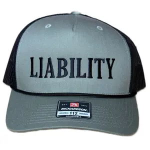 Richardson 112 Five Panel Rope Hat - Loden & Black Colorway - Adjustable Original Trucker Design - Liability Embroidery