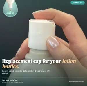 Zero Waste Lotion Cap for Aveeno, Dove, Jergens, Lubriderm, Nivea & More | Classic Fit