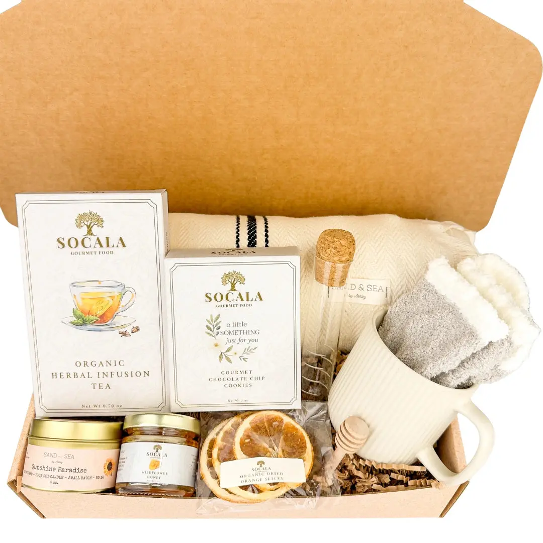 Sending A Blanket | Hug in A Box | Gift Basket