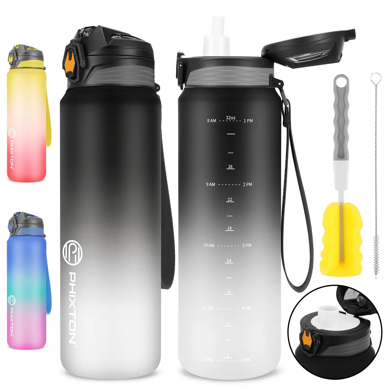 PHIXTON 32 oz Water Bottle With Straw - Your Ultimate Hydration Companion