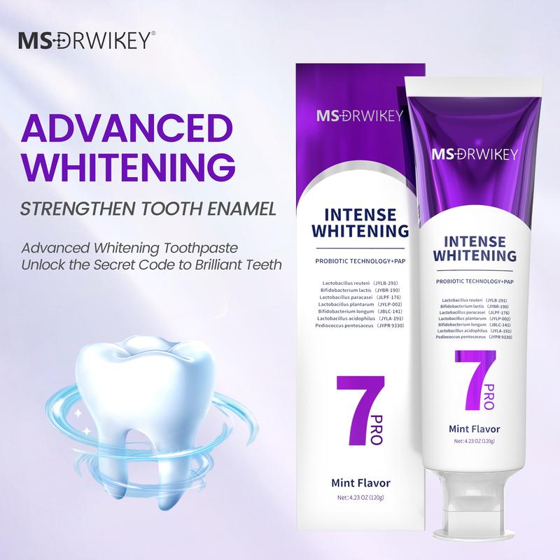 MSDRWIKEY SP-6 & 7-Pro Toothpaste Set | Dual Action Probiotics for Enamel Repair & Fresh Breath | Complete Oral Care