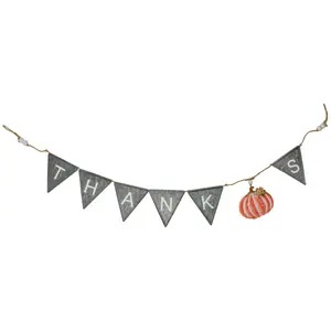 Northlight Metal Thanksgiving Banner on a Jute Cord Northlight Metal Thanksgiving Banner on a Jute Cord