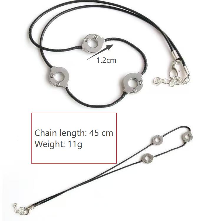 Akatsuki Itachi Uchiha Cosplay Set  Konoha Rogue Necklace Zhu Ring & Three-Ring Necklace High Quality Quality