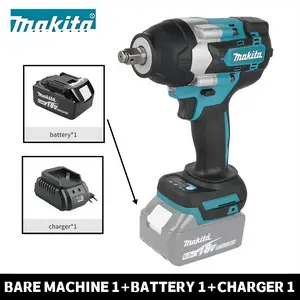 Makita DTW700 Brushless 1/2-Inch Impact Wrench, Fastening and Loosening for Heavy-Duty Automotive and Structural Work, High-Torque 4-Speed Tool with Auto-Stop and Twin LED Lights