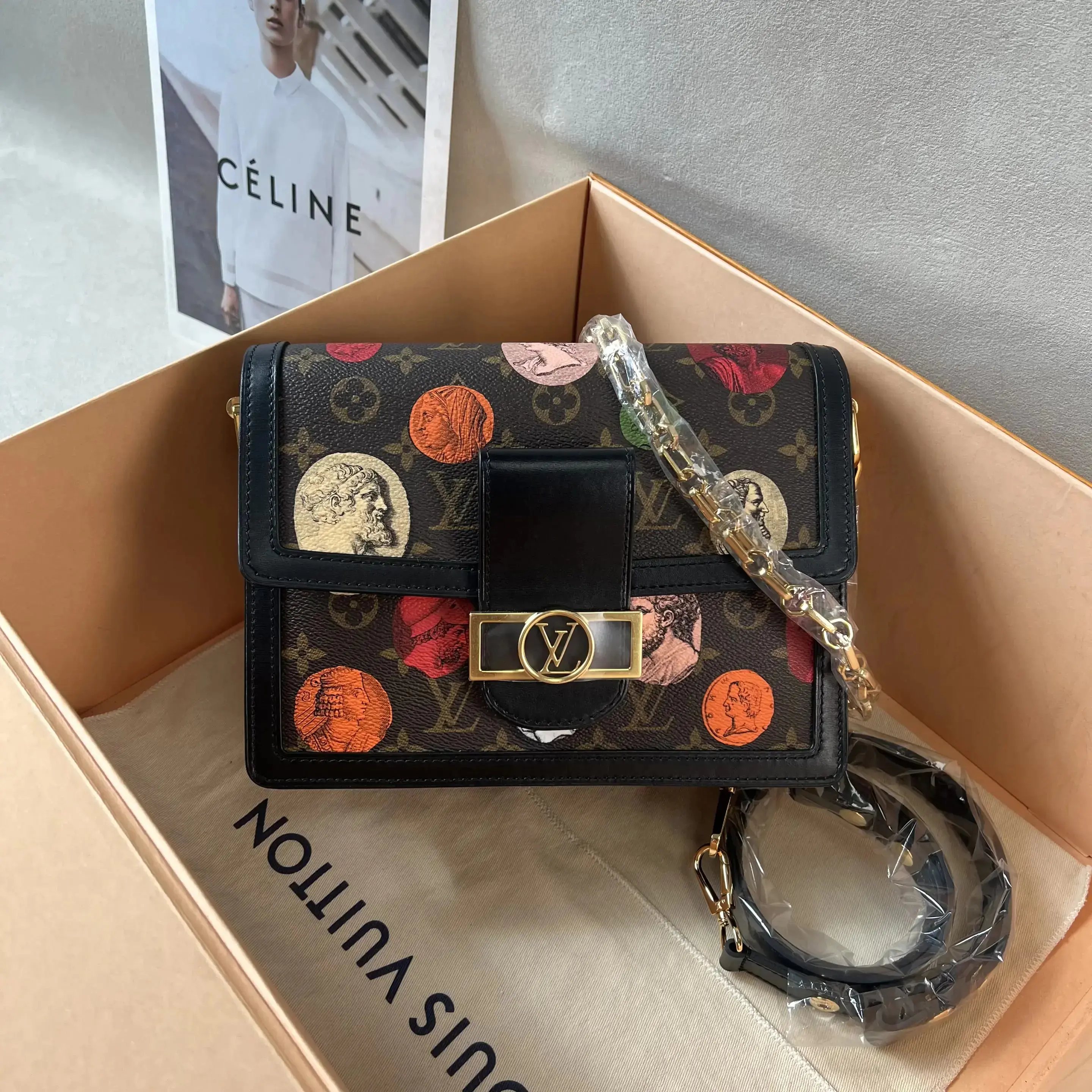 Pre-owned Louis Vuitton LV DAUPHINE Black 0821RI/C8356818141