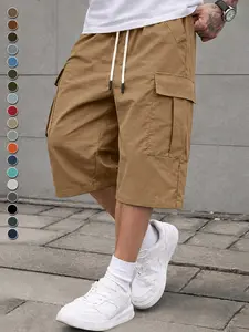 Men's casual fashion solid color drawstring tooling shorts, men's summer clothing, suitable for spring and summer wear.Suitable for daily wear, going out activities, vacations, commuting, parties, friends gatherings and other scenarios.Men's casual shorts