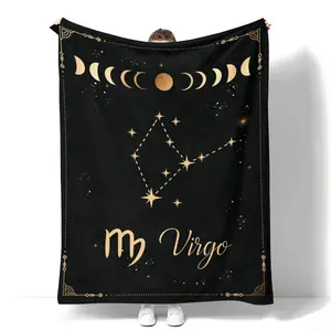 Virgo Constellation Blanket Astrology Sign Throw Blanket, Lightweight Microfiber Blanket Birthday Graduation to Mom Gifts for Women Men