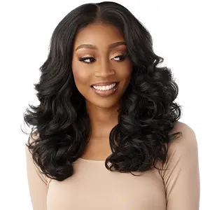 Sensationnel Curls Kinks Glueless Synthetic 13x6 HD Lace Front Wig - 13x6 KINKY BODY WAVE 18"