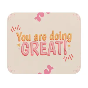 Sublimation Mouse Pad - "You Are Doing Great!" Motivational, Cute Pastel Computer Accessory for Desk (Computers & Office Equipment), Sublimation Mouse Pads