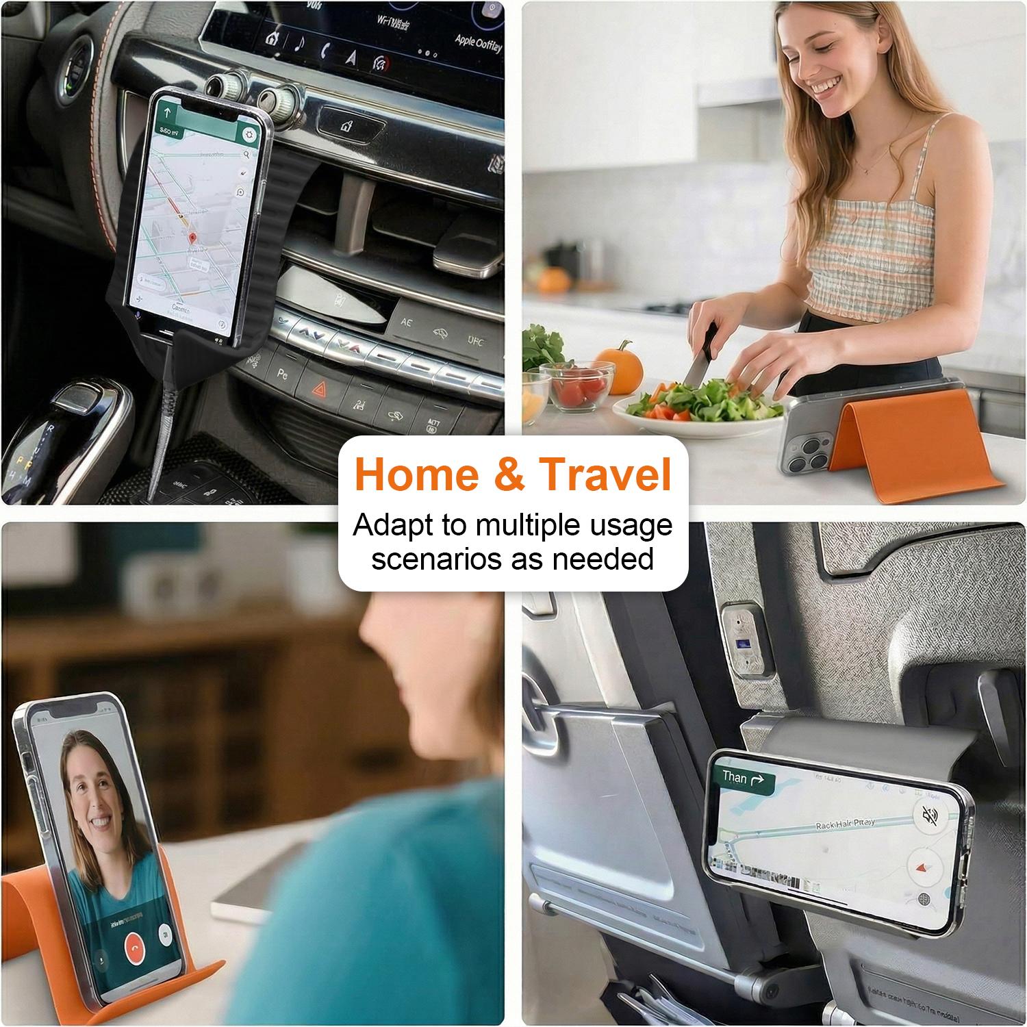 Flexible Airplane Phone Holder & Tablet Stand, Universal Flight Travel Mount, Essential Airplane Travel Accessories for Smartphones and Tablets
