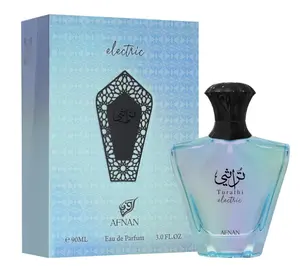 Afnan Turathi Electric Unisex Eau de Parfum 90ml - Vibrant Citrus Scent with Bergamot & Vanilla Notes - Arabian Fragrance - Aromatic Woody & Natural Scent