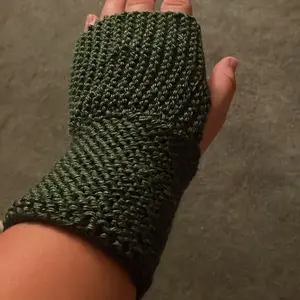 Handmade crochet fingerless gloves