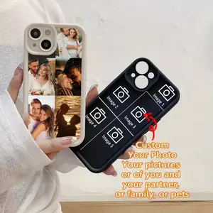 DIY custom phone case, can customize 5 photos, thick soft case with camera protection, suitable for iPhone 17 16/15/14/13/12/11 Pro Max/Plus  personalized phone protective case