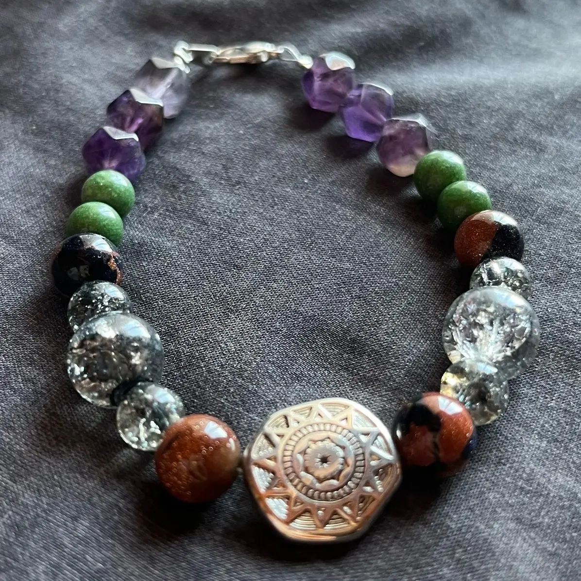Handmade Navajo Mixed Stones chakra anklet to make a stunning fashion statement