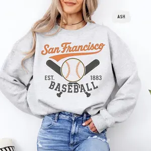 Vintage San Francisco Baseball Sweatshirt - Cozy Crewneck, Casual Sports Apparel, Retro San Fran Fan Gift, Fanwear Sweater, Game Day Outfit Cotton Soft