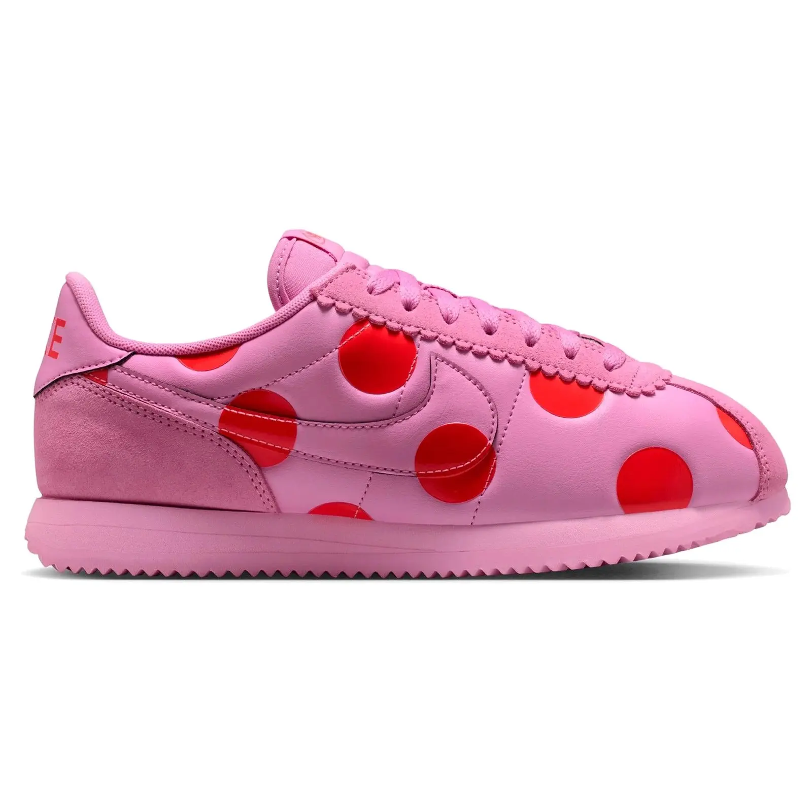 Nike Cortez Polka Dots Light Magenta Bright Crimson Pink Red Women's Sneaker Authentic Fashion Designer Athletic Comfort Shoe fashion sneaker Floral Embroidered Black