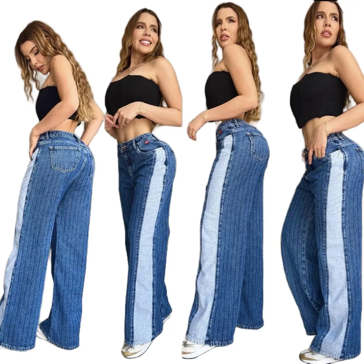 K4172 Denim Duality: Two-Tone Style