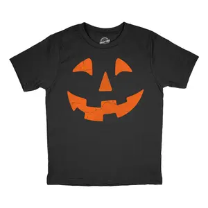 Youth Funny T Shirts Giant Jack O Lantern Sarcastic Halloween Graphic Novelty Tee For Kids Funny T Shirts Halloween Tops for Kid Novelty Tees for Kids Black -