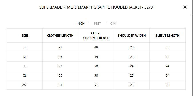 Supermade × Mortemartt Graphic Hooded Jacket- 2279