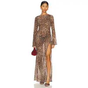 Camila Coelho Janiero Midi Dress in Leopard Multi