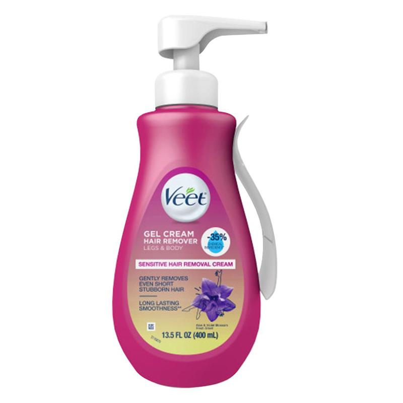 Veet Sensitive Skin Formula with Aloe Vera and Vitamin E, Dermatologically Tested Hair Removal Gel Cream 13.5 Fl Oz. for Legs & Body