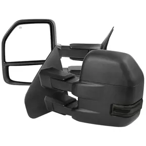 2007-2014 Ford F-150 Power Adjustable, Heated, & Manual Extendable Towing Mirrors w/ Smoked Lens LED Turn Signal & Puddle Lights