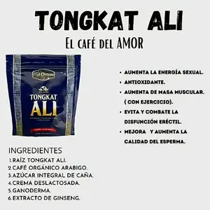 Tongkat Ali Café Divina Organic Reishi Infused Performance Enhancing Coffee with Tongkat Ali Root Organic Arabica Coffee Raw Sugar Integral Cane Cream Deslactosada Ganoderma Ginseng Extract
