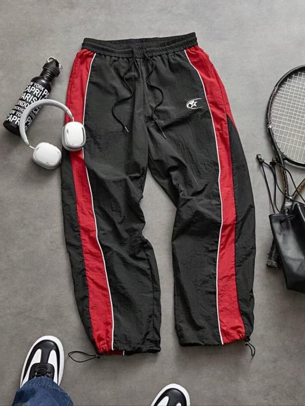 Men's Fashion Casual Striped Sport Pants, Taslon Fabric, Unique Print, Waist Drawstring, Adjustable Ankle Elastic, Perfect for Daily Wear Men's Fashion Casual Striped Sport Pants, Taslon Fabric, Unique Print, Waist Drawstring, Adjustable Ankle Elastic, Perfect for Daily Wear