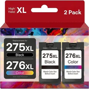 PG-275 XL CL-276 XL Ink Cartridges Combo Pack Compatible with  275 276 XL for Pixma TR4720 TR4722 TS3522 TS3722 TS3700 TR4700 TS3500 TS3320 Printers, Black & Color High Yield 2-Pack