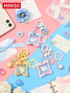 MINISO Chiikawa Cute Cartoon Acrylic Keychain Charm, Bag Pendant Ornament, Lightweight Durable Smooth Metal Buckle, Easy to Install, Perfect for Bags Phones Keys, Ideal Gift for Girls and Fans