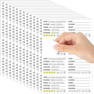 Book Review Stickers for Readers -  to School Self-Stick Reading Journals Sticky Notes, 104 Sheets Bookish labels Review  Log for Book Lovers Bookworm Gifts, Student  Reading List