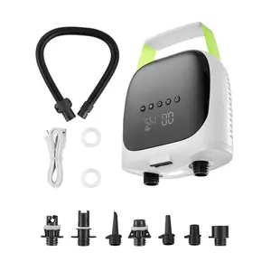 VEVOR Paddle Board Pump, 20PSI High Pressure, Rechargeable Battery-Powered, Dual Stage Electric SUP Air Pump with Auto-Off and Deflation Function, Ideal for Inflatable Paddle Board, Tent and Mattress