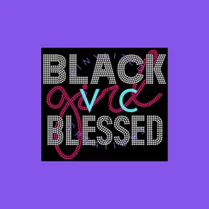 PRE-CUT Rhinestone Template: Black Girl Magic
